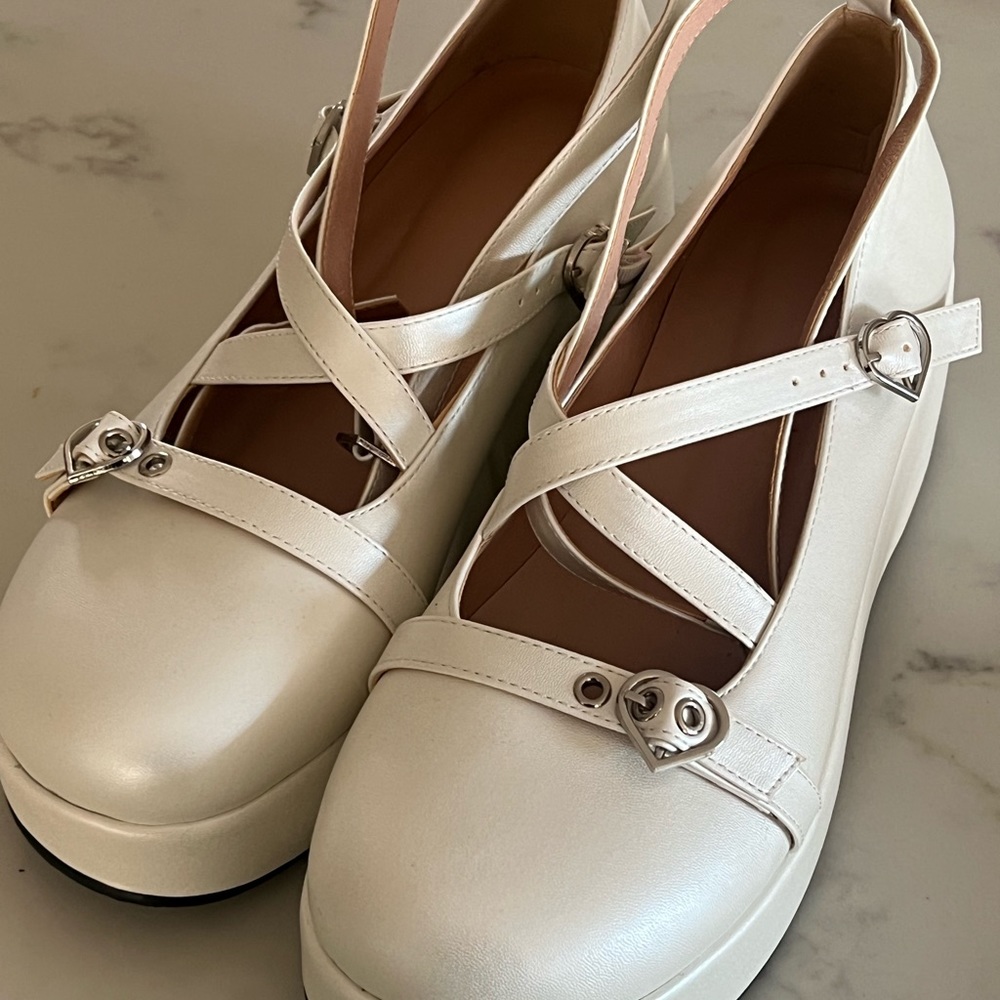 White demonia type shoe